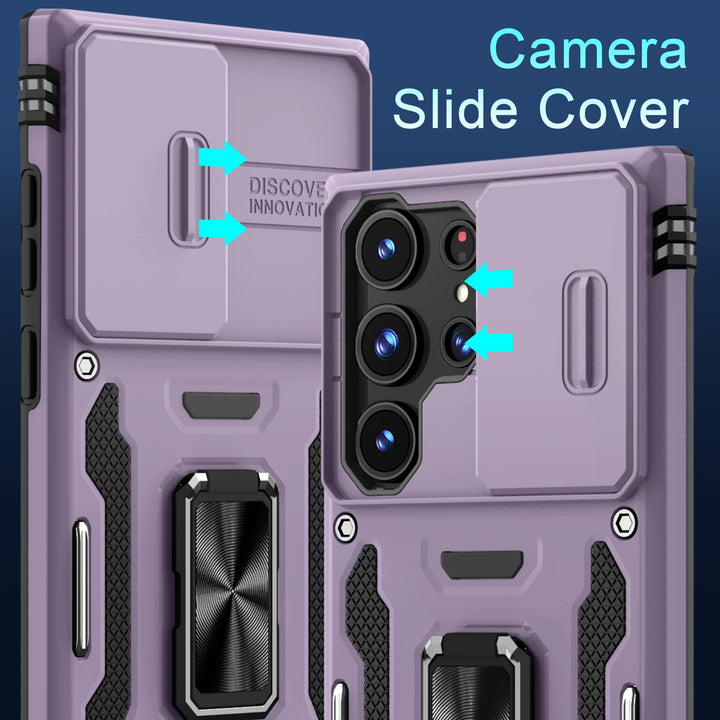 Deerlamn S23 Case: Slide Cover & Kickstand, Olive Green - DOKUTRONIX