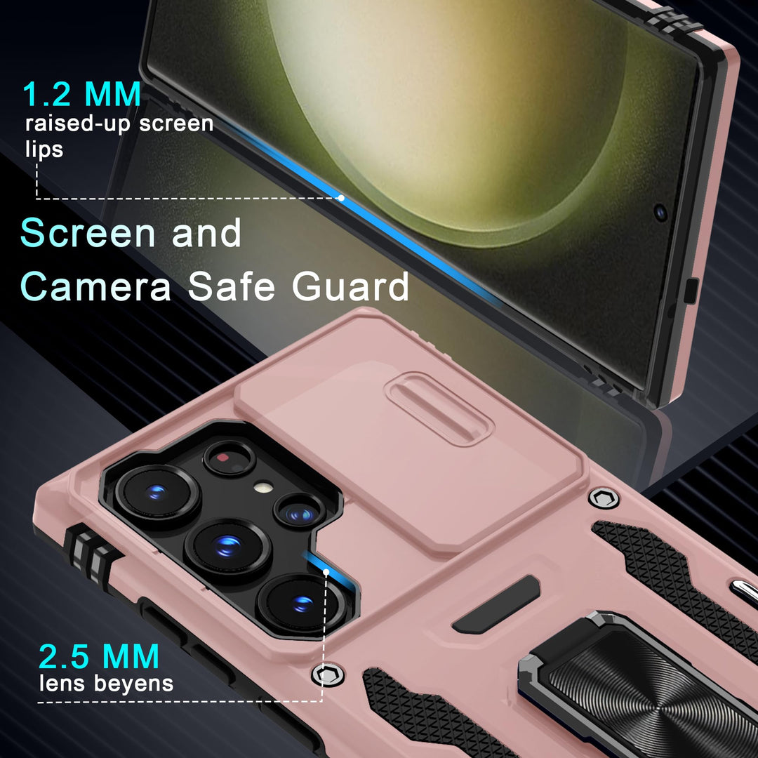 Deerlamn S23 Case: Slide Cover & Kickstand, Olive Green - DOKUTRONIX