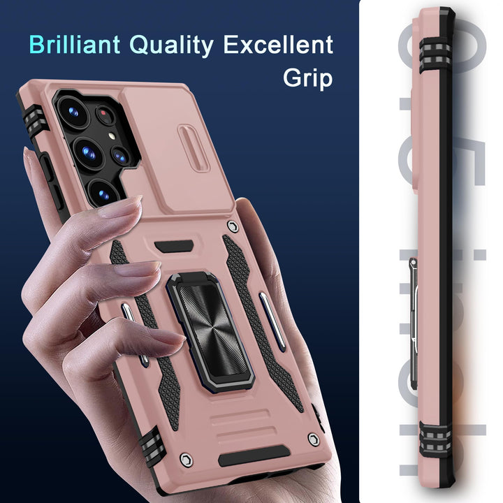 Deerlamn S23 Case: Slide Cover & Kickstand, Olive Green - DOKUTRONIX