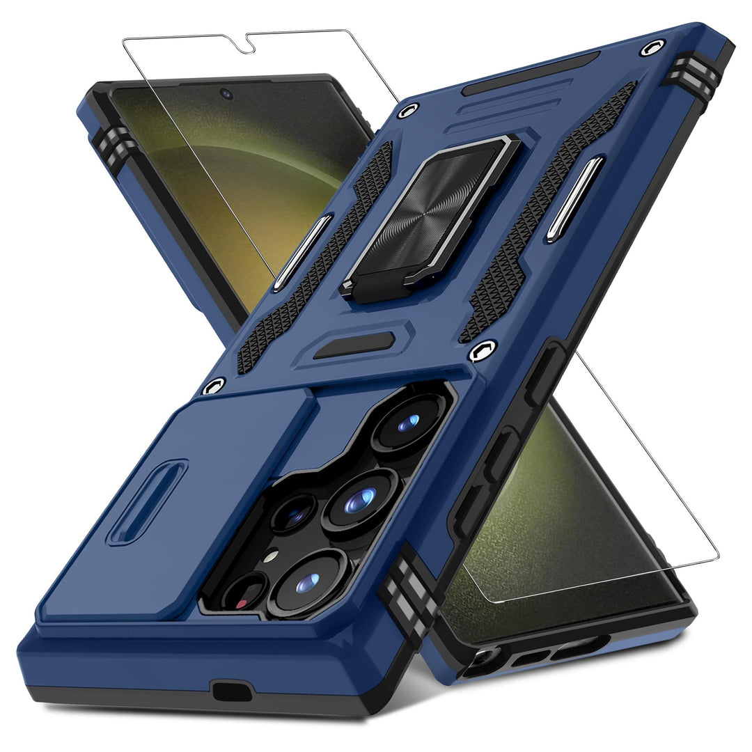 Deerlamn S23 Case: Slide Cover & Kickstand, Olive Green - DOKUTRONIX