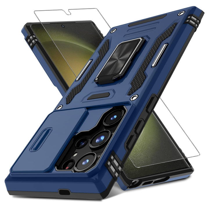 Deerlamn S23 Case: Slide Cover & Kickstand, Olive Green - DOKUTRONIX