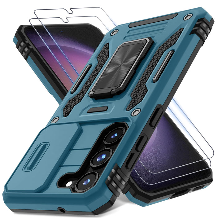 Deerlamn S23 Case: Slide Cover & Kickstand, Olive Green - DOKUTRONIX