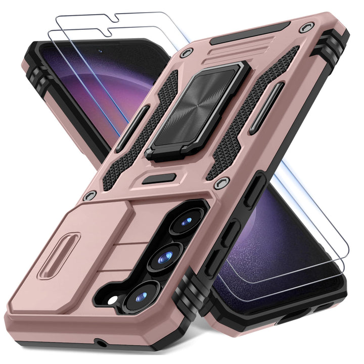 Deerlamn S23 Case: Slide Cover & Kickstand, Olive Green - DOKUTRONIX