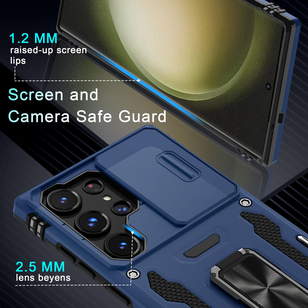 Deerlamn S23 Case: Slide Cover & Kickstand, Olive Green - DOKUTRONIX