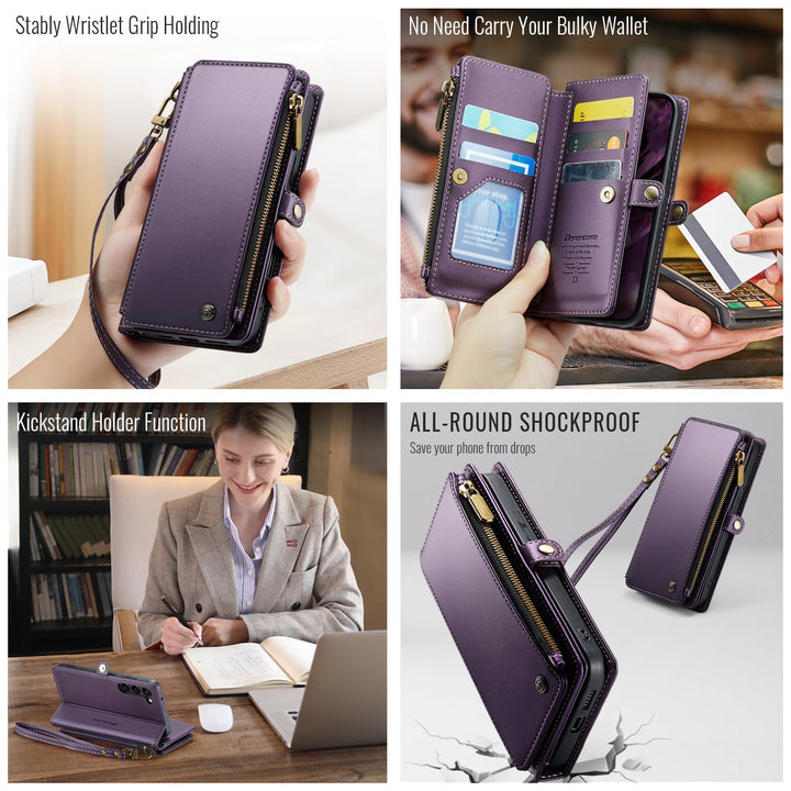 Defencase RFID Wallet Case for Galaxy S23 - Purple - DOKUTRONIX
