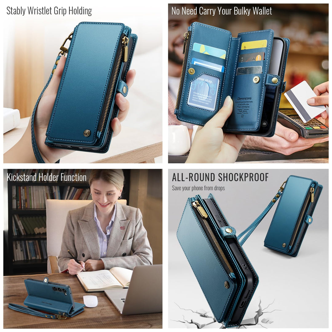 Defencase RFID Wallet Case for Galaxy S23 - Purple - DOKUTRONIX