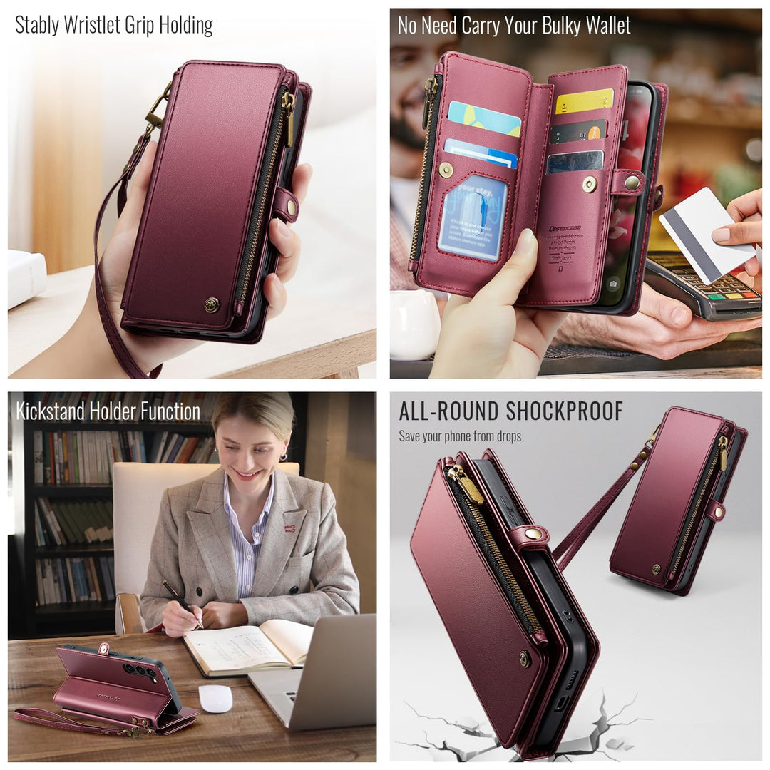 Defencase RFID Wallet Case for Galaxy S23 - Purple - DOKUTRONIX