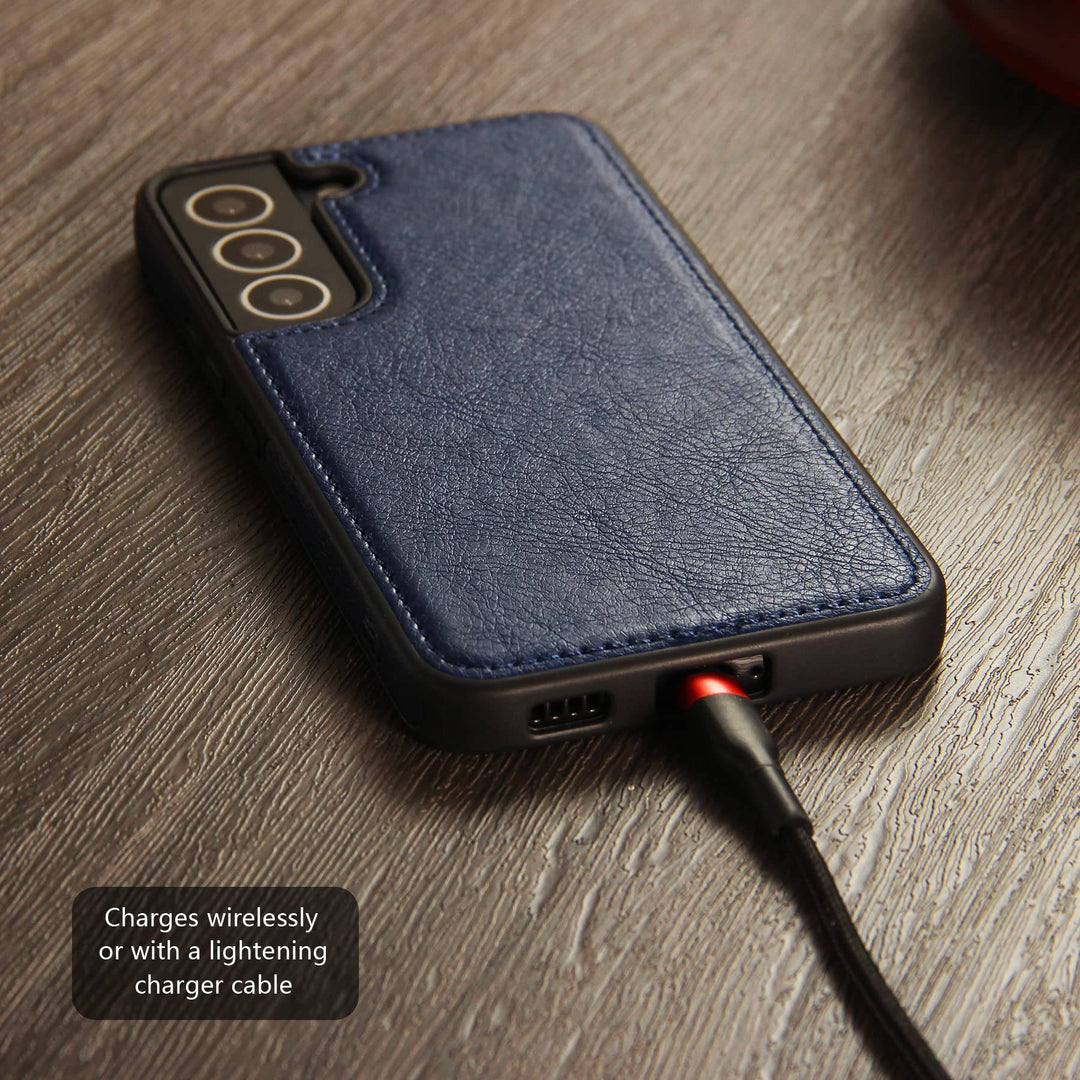 Galaxy S22 5G Leather Case - Luxury Business Design (Brown) - DOKUTRONIX