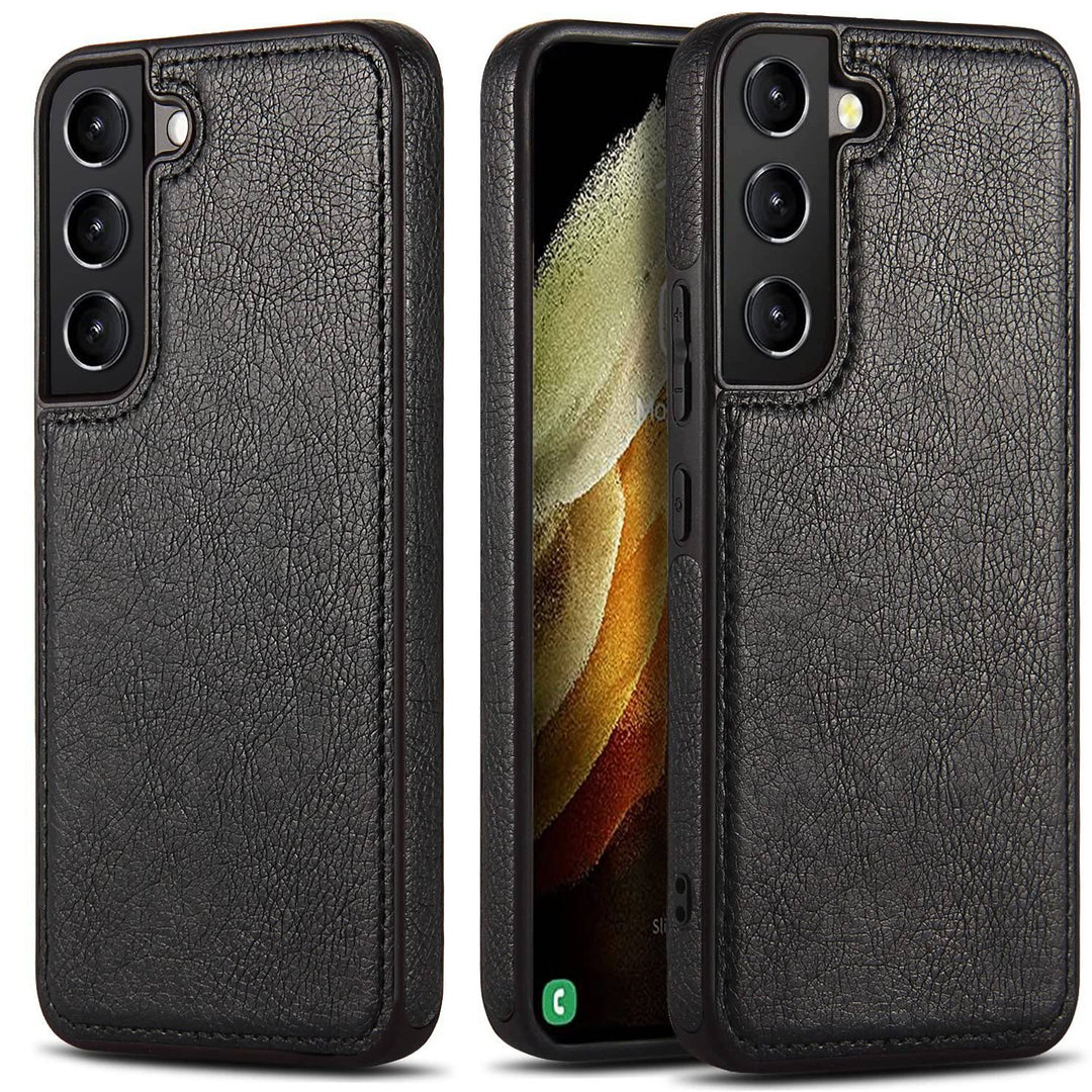 Galaxy S22 5G Leather Case - Luxury Business Design (Brown) - DOKUTRONIX