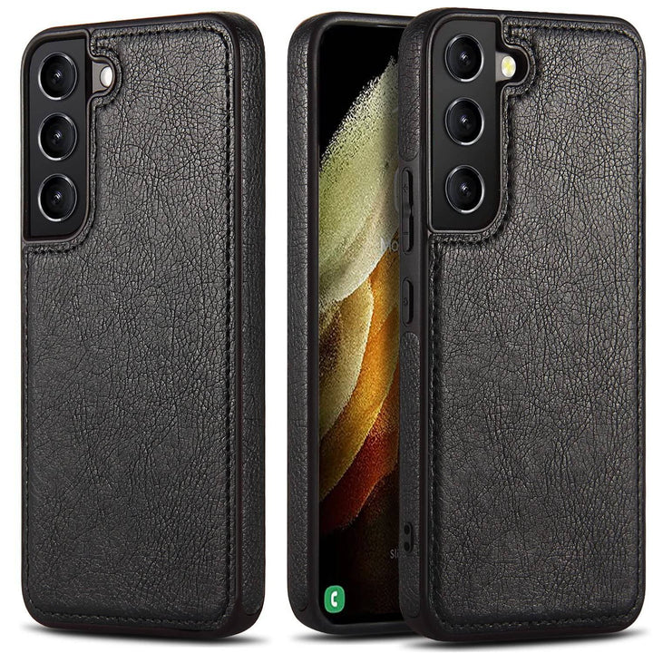 Galaxy S22 5G Leather Case - Luxury Business Design (Brown) - DOKUTRONIX