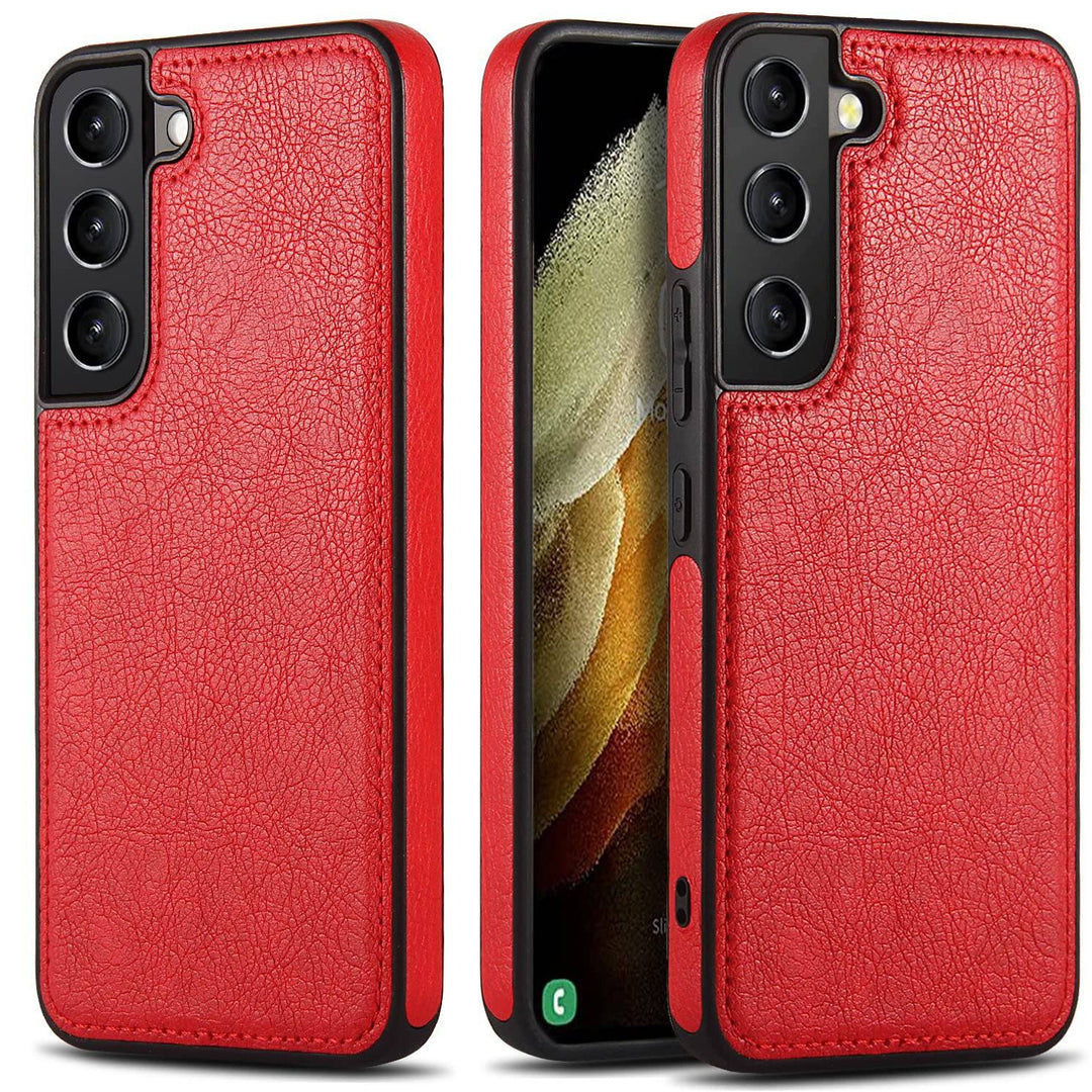 Galaxy S22 5G Leather Case - Luxury Business Design (Brown) - DOKUTRONIX