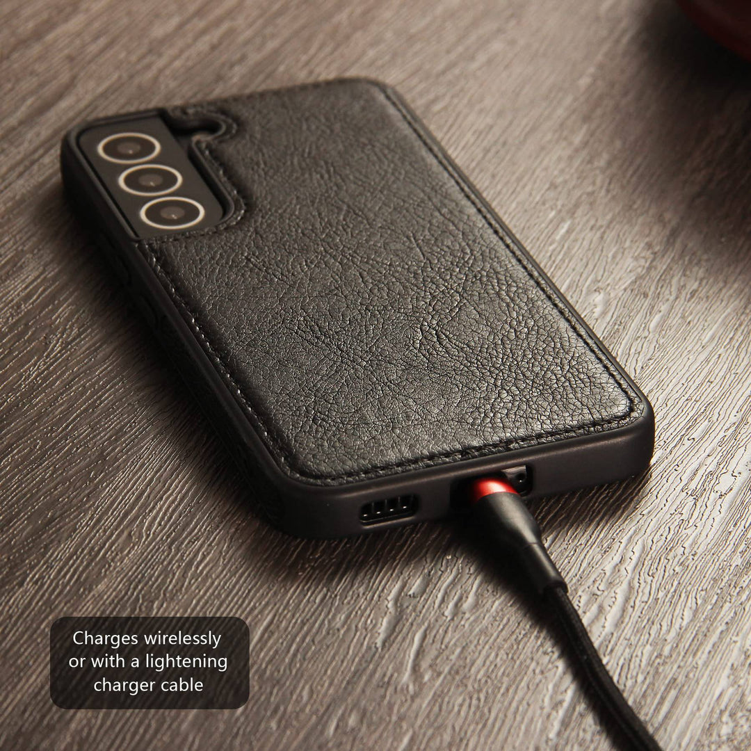 Galaxy S22 5G Leather Case - Luxury Business Design (Brown) - DOKUTRONIX