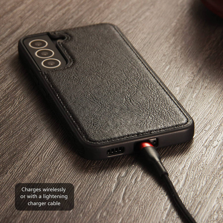 Galaxy S22 5G Leather Case - Luxury Business Design (Brown) - DOKUTRONIX