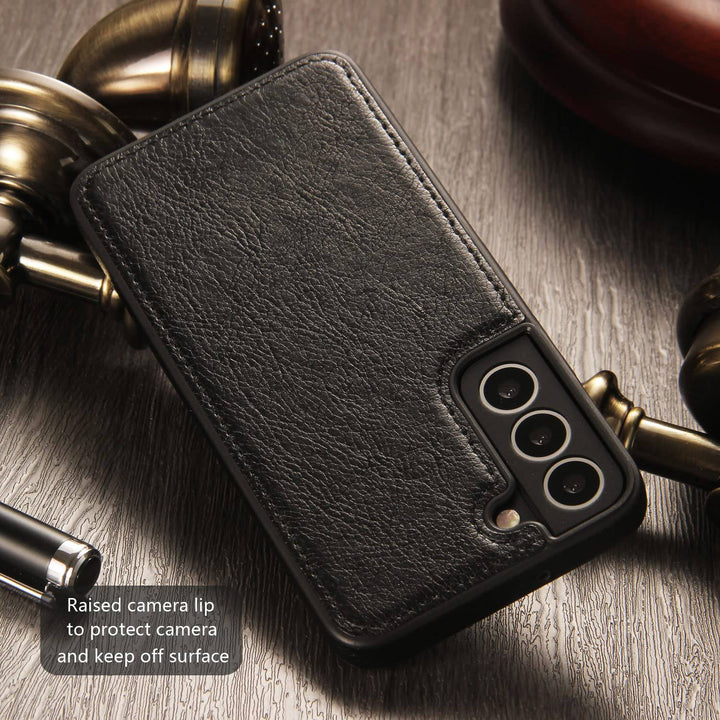 Galaxy S22 5G Leather Case - Luxury Business Design (Brown) - DOKUTRONIX