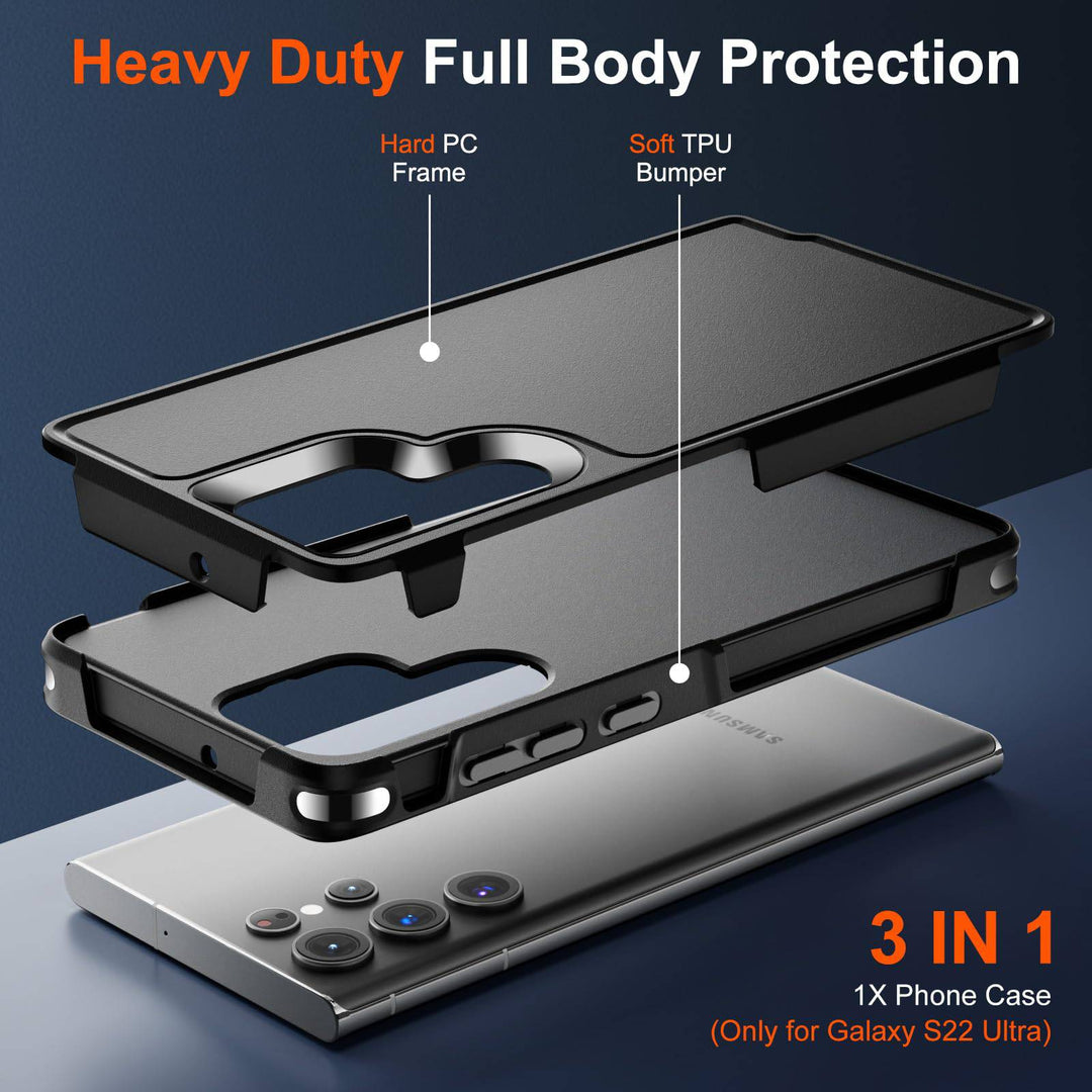 Galaxy S22 ArmorGuard: Military Drop Protection Case - DOKUTRONIX