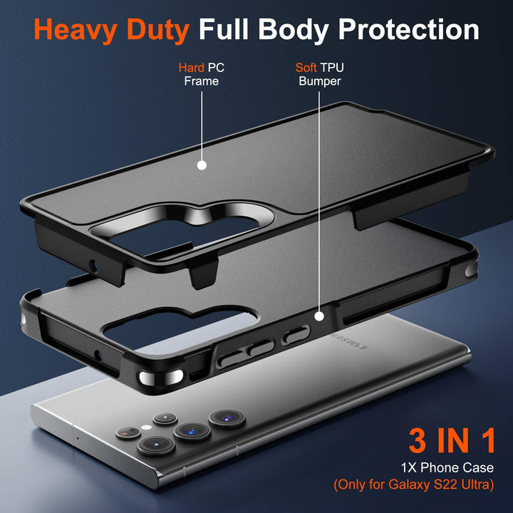 Galaxy S22 ArmorGuard: Military Drop Protection Case - DOKUTRONIX