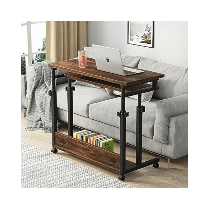SofaMate: Adjustable Laptop Table in Brown - DOKUTRONIX