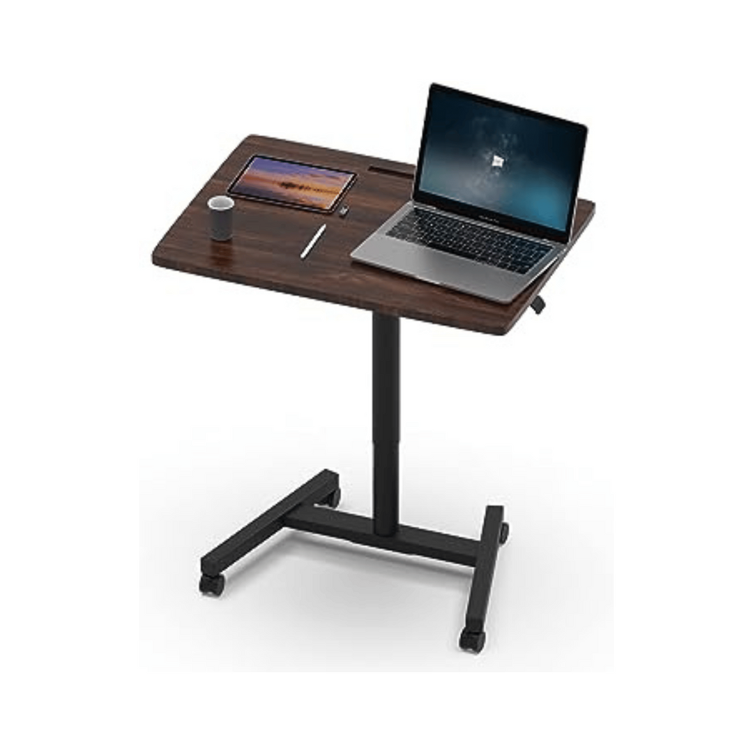 Rustic Roll-Top Height Adjustable Sit-Stand Desk - DOKUTRONIX