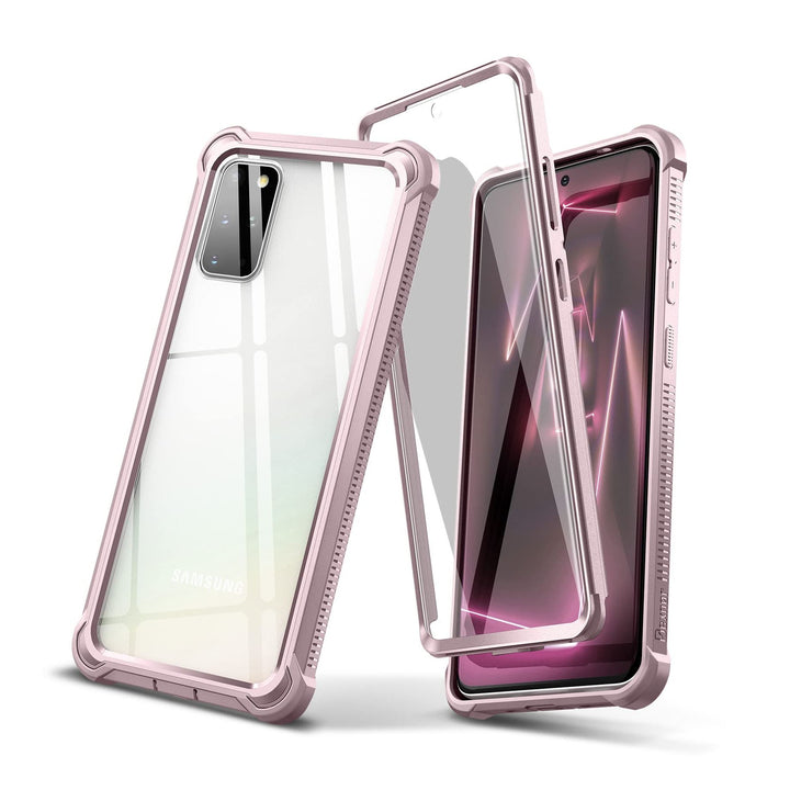 Dexnor Rugged Clear Case for Galaxy S20 Plus - Pink - DOKUTRONIX