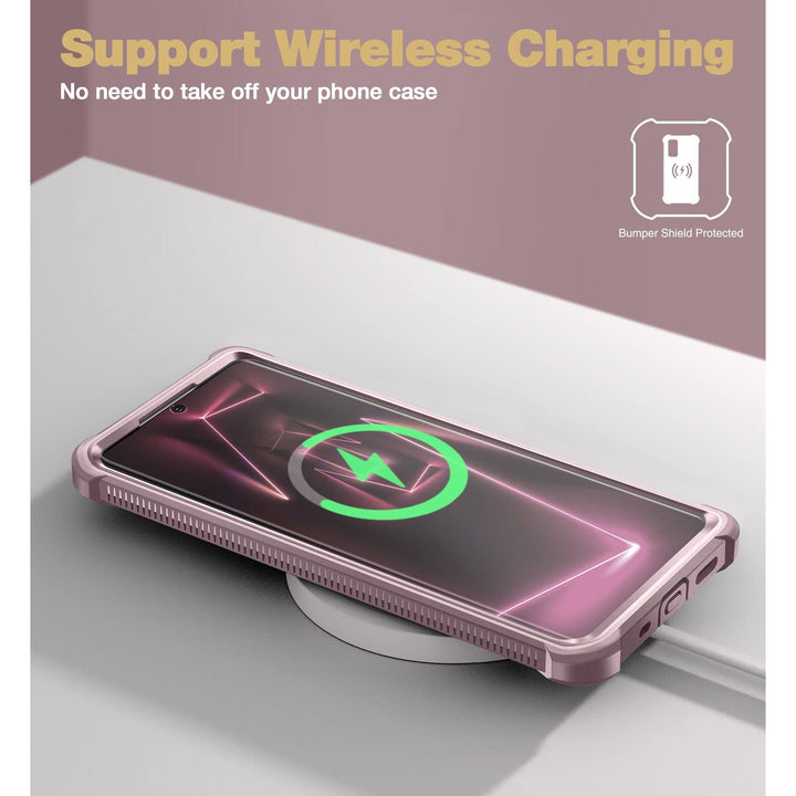 Dexnor Rugged Clear Case for Galaxy S20 Plus - Pink - DOKUTRONIX