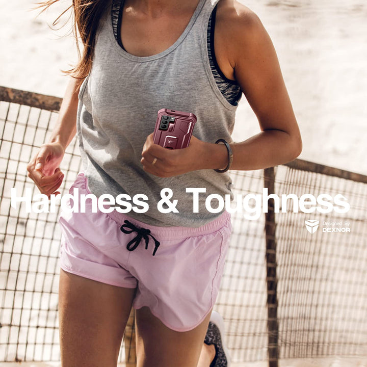 Dexnor Shield Heavy‑Duty Case with Kickstand for Samsung Galaxy S21 - DOKUTRONIX