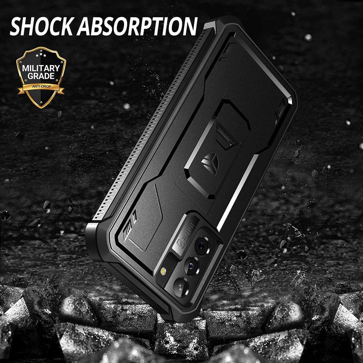 Dexnor Shield Heavy‑Duty Case with Kickstand for Samsung Galaxy S21 - DOKUTRONIX