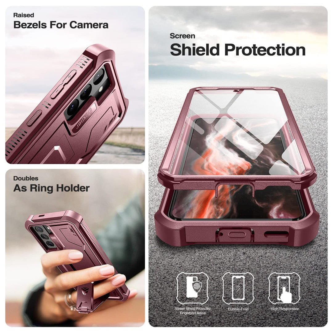 Dexnor Shield Heavy‑Duty Case with Kickstand for Samsung Galaxy S21 - DOKUTRONIX