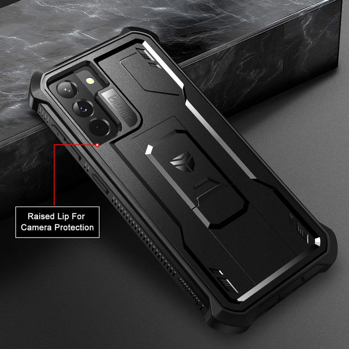 Dexnor Shield Heavy‑Duty Case with Kickstand for Samsung Galaxy S21 - DOKUTRONIX
