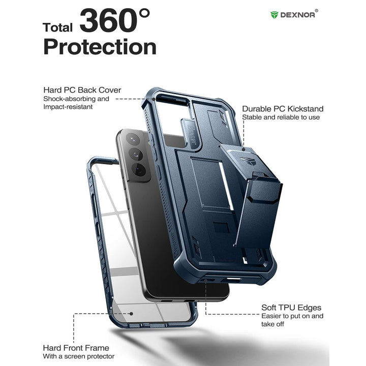 Dexnor Armor Case for Galaxy S22 with Kickstand - DOKUTRONIX