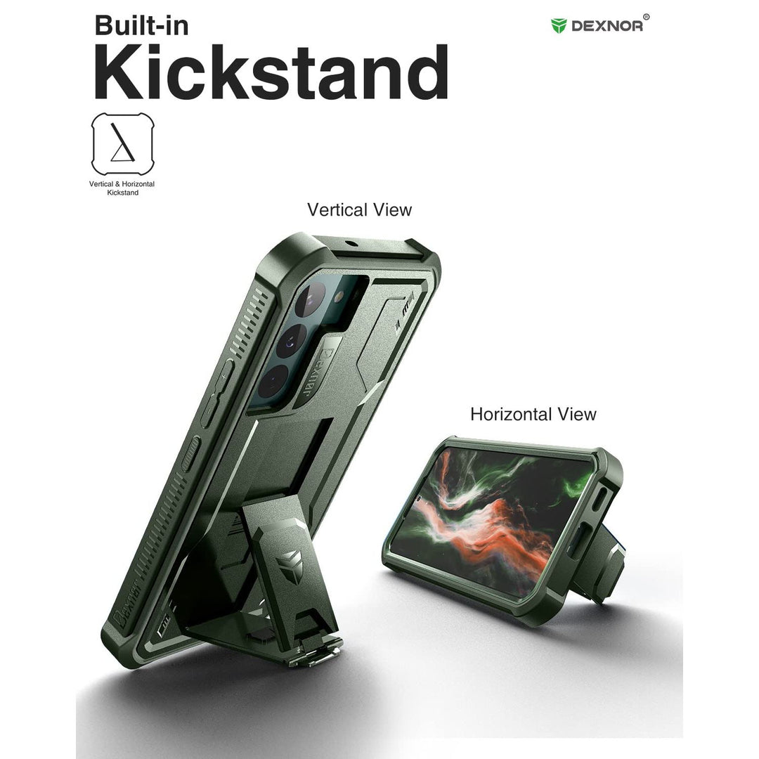 Dexnor Armor Case for Galaxy S22 with Kickstand - DOKUTRONIX