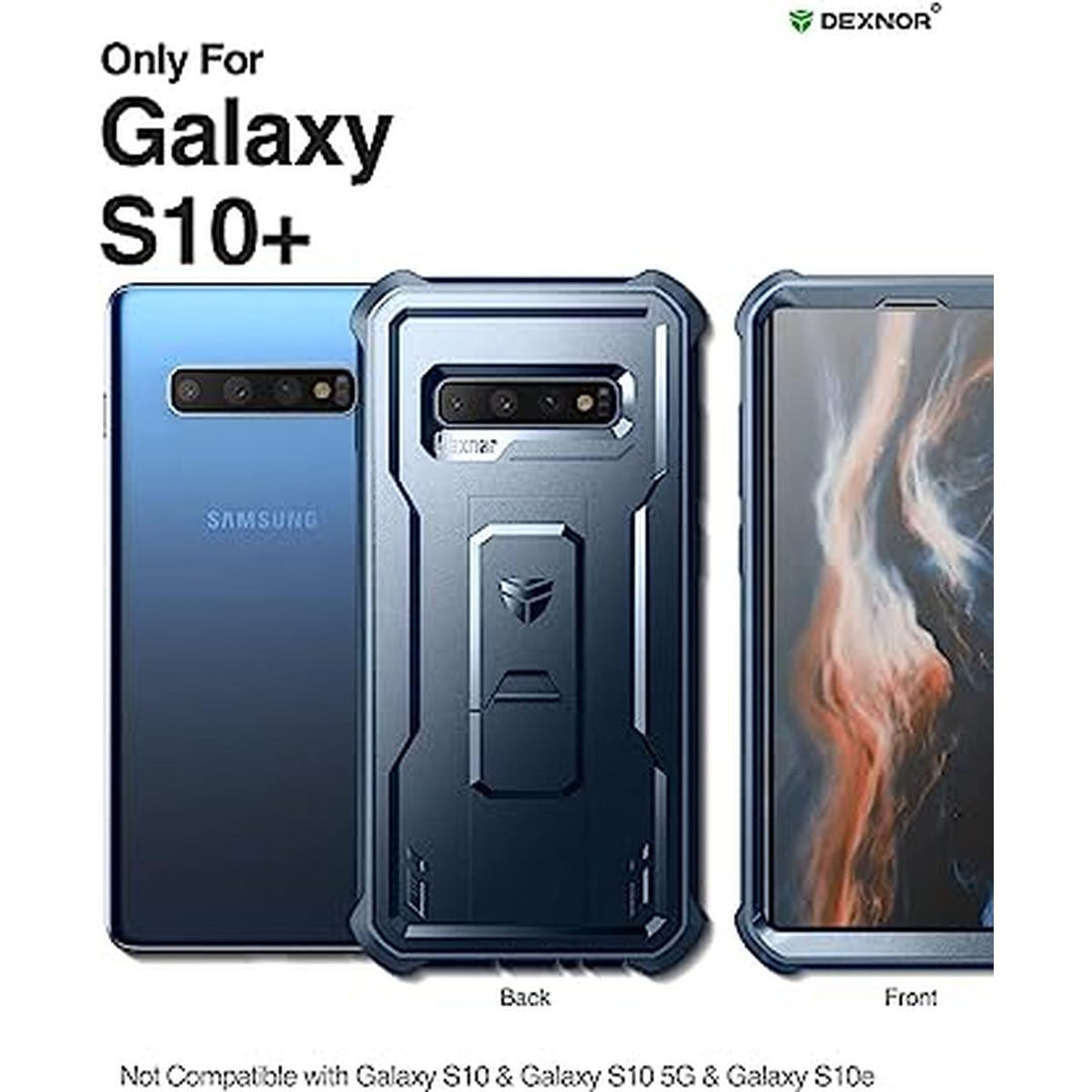 Dexnor Galaxy S10+ Armor Case - Blue Nebula Shield - DOKUTRONIX