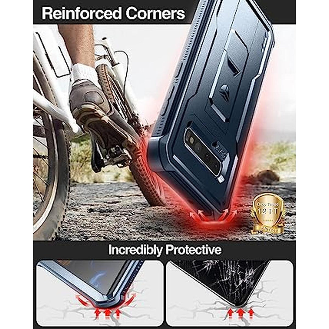 Dexnor Galaxy S10+ Armor Case - Blue Nebula Shield - DOKUTRONIX