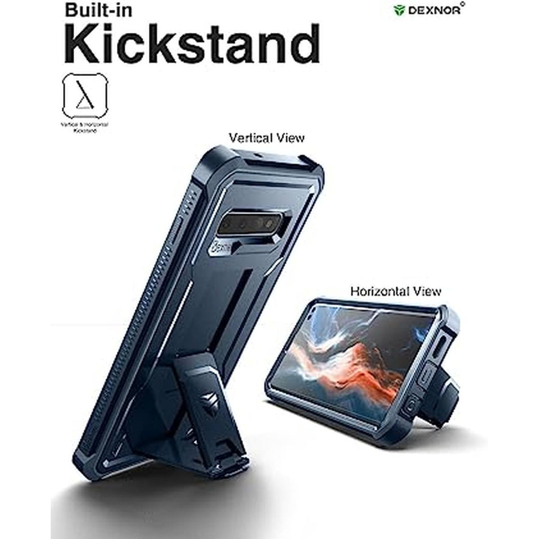 Dexnor Galaxy S10+ Armor Case - Blue Nebula Shield - DOKUTRONIX