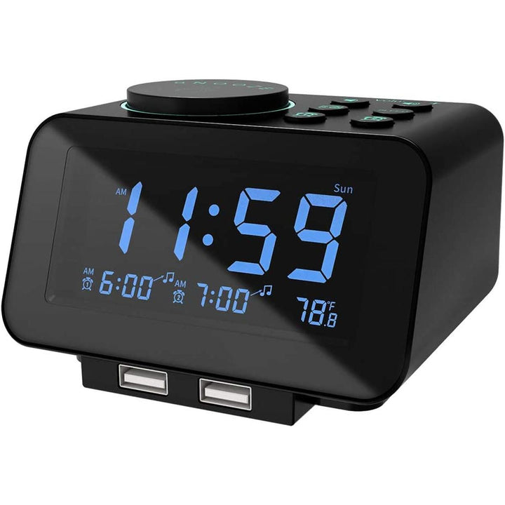 FlexiTime Duo: Dimmable Alarm & FM Clock Radio - DOKUTRONIX