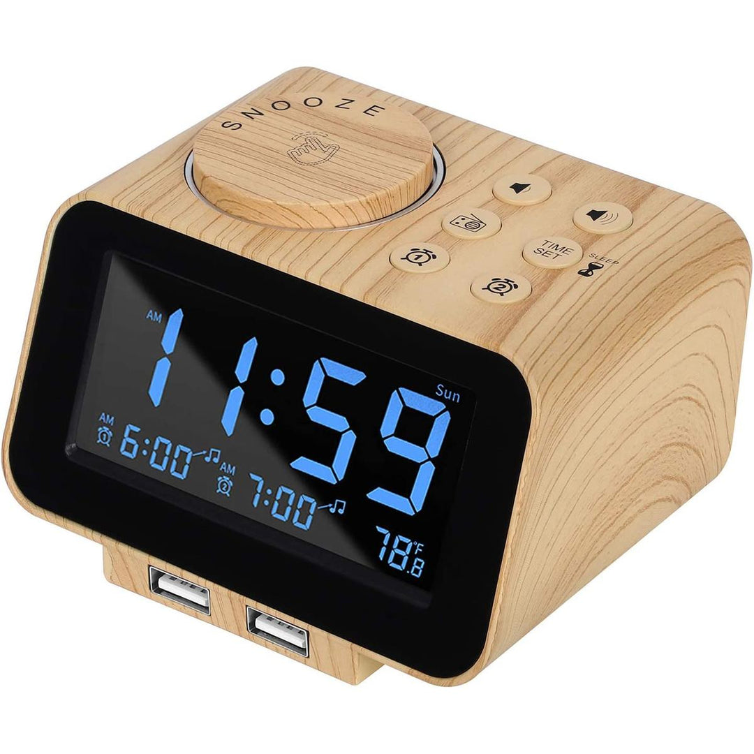 FlexiTime Duo: Dimmable Alarm & FM Clock Radio - DOKUTRONIX