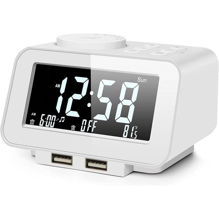 FlexiTime Duo: Dimmable Alarm & FM Clock Radio - DOKUTRONIX