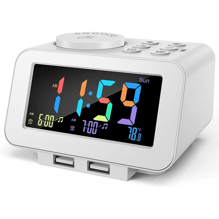FlexiTime Duo: Dimmable Alarm & FM Clock Radio - DOKUTRONIX