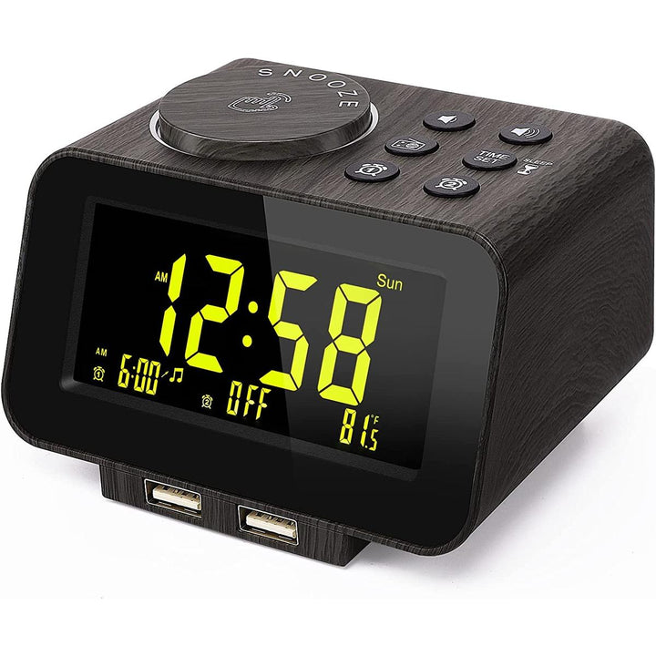 FlexiTime Duo: Dimmable Alarm & FM Clock Radio - DOKUTRONIX