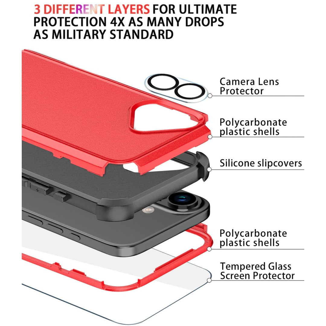 Diverbox Elite iPhone 16 Case - Heavy Duty Red защитa - DOKUTRONIX