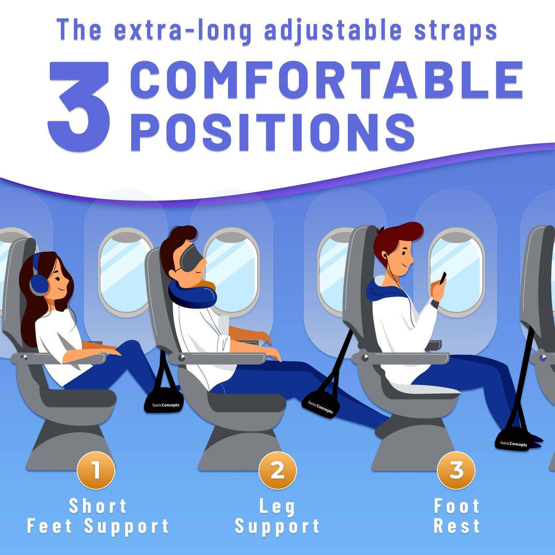 SkyRest Memory Foam Foot Hammock for Travel Relaxation - DOKUTRONIX
