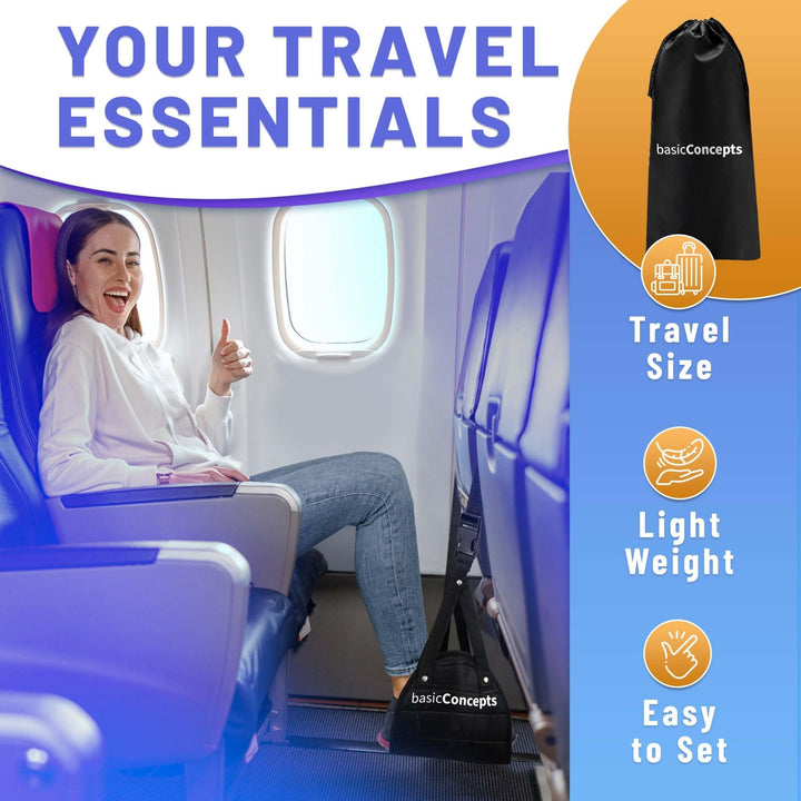 SkyRest Memory Foam Foot Hammock for Travel Relaxation - DOKUTRONIX