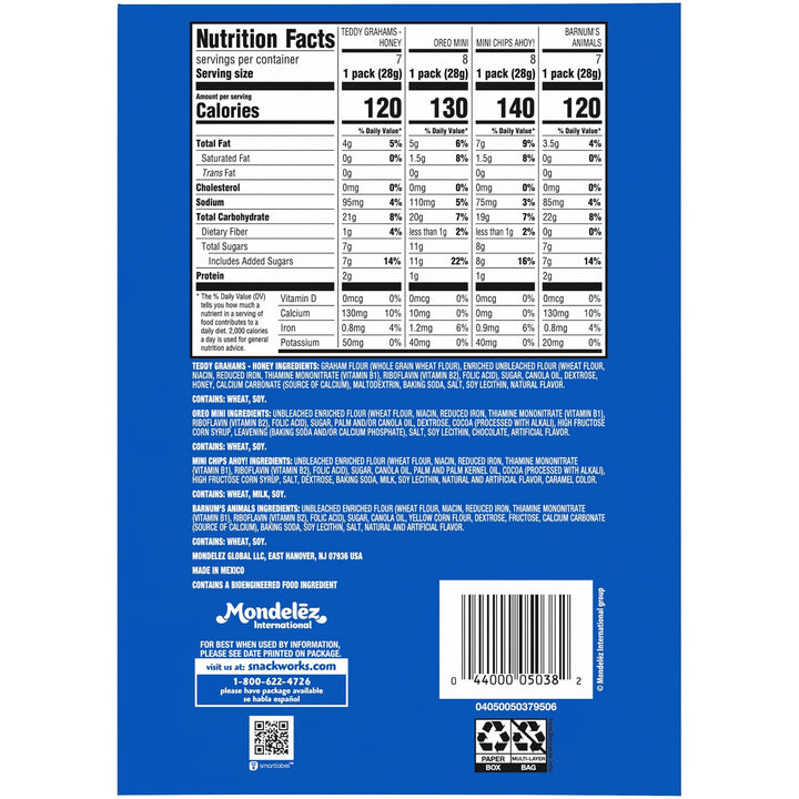 Nabisco Mini Treats Variety Snack Pack - DOKUTRONIX