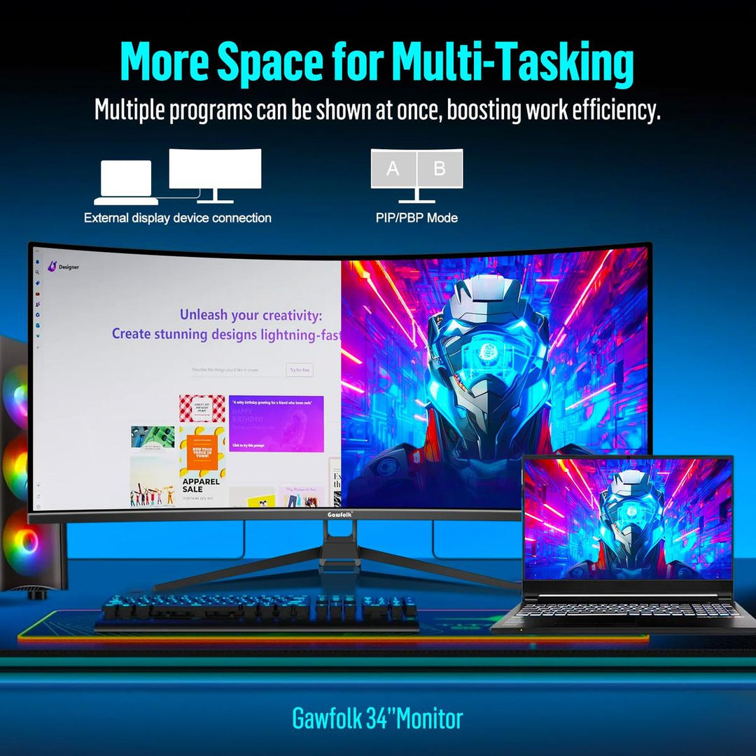 Curve34 Ultrawide Monitor - DOKUTRONIX