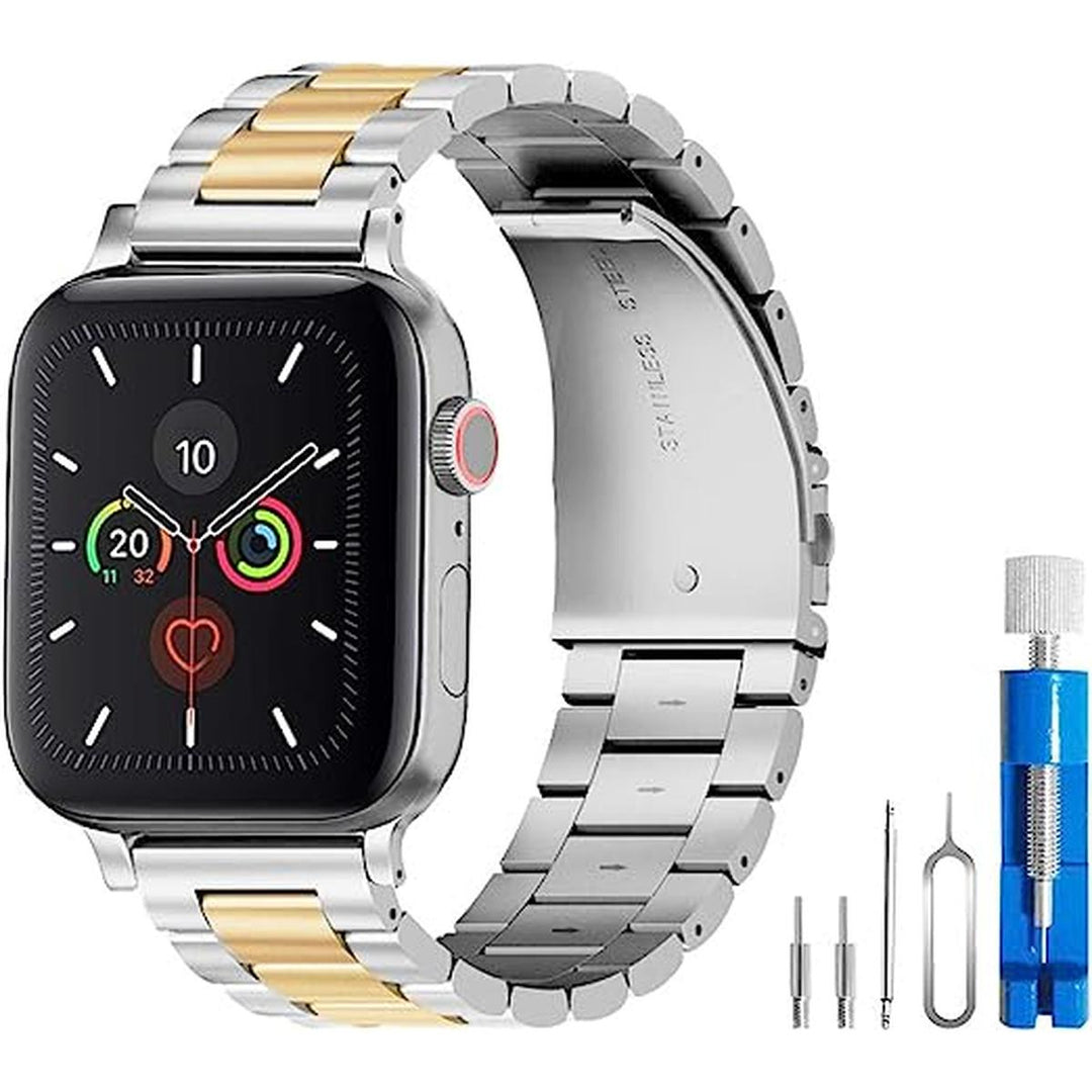 Elegant Duo Stainless Steel Apple Watch Band - DOKUTRONIX