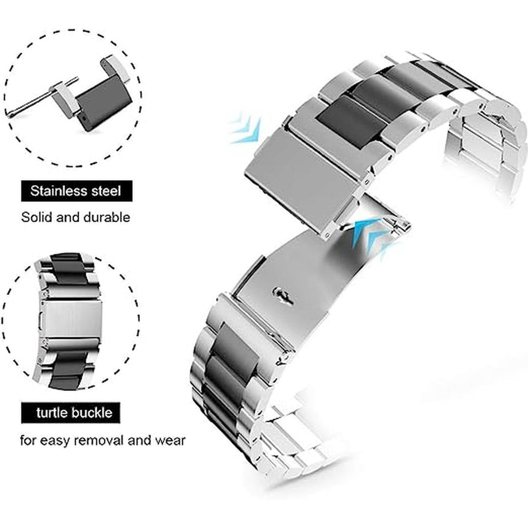 SteelFlex Band for Apple Watch - Silver/Black - DOKUTRONIX