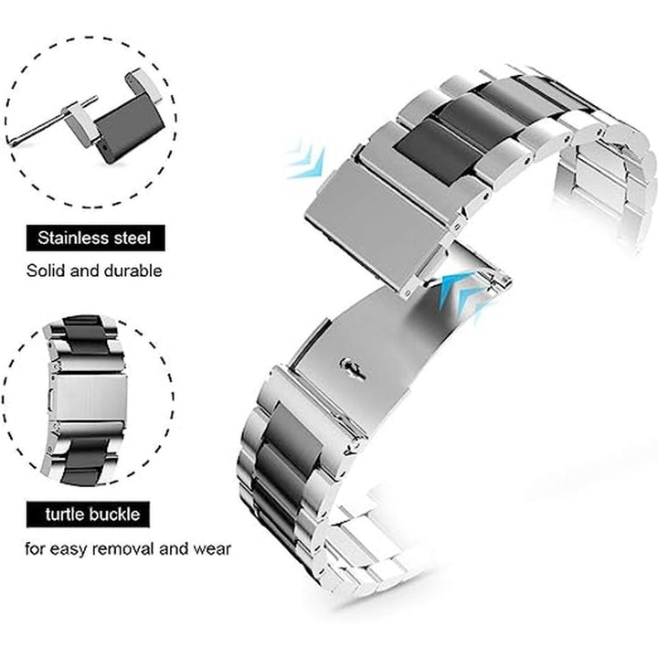 SteelFlex Band for Apple Watch - Silver/Black - DOKUTRONIX
