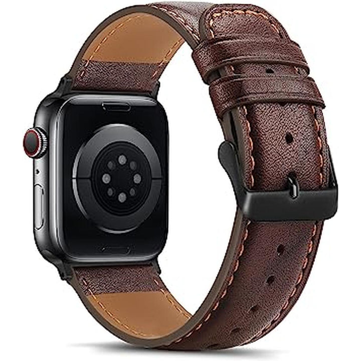 Anlinser Dark Leather Watch Band - DOKUTRONIX