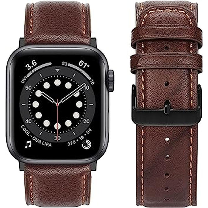 Anlinser Dark Leather Watch Band - DOKUTRONIX
