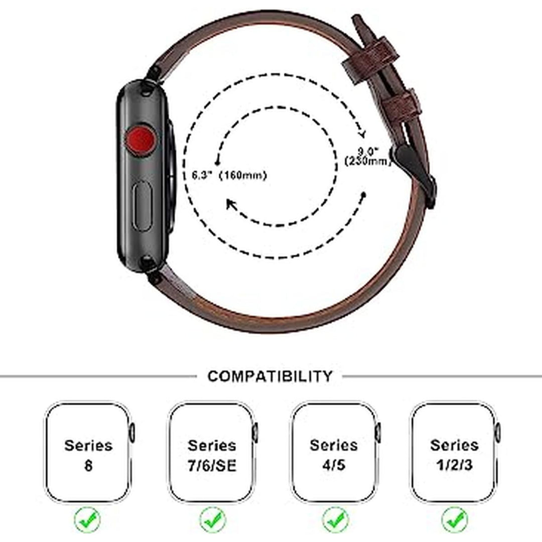 Anlinser Dark Leather Watch Band - DOKUTRONIX