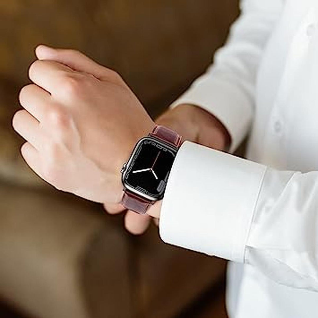 Anlinser Dark Leather Watch Band - DOKUTRONIX